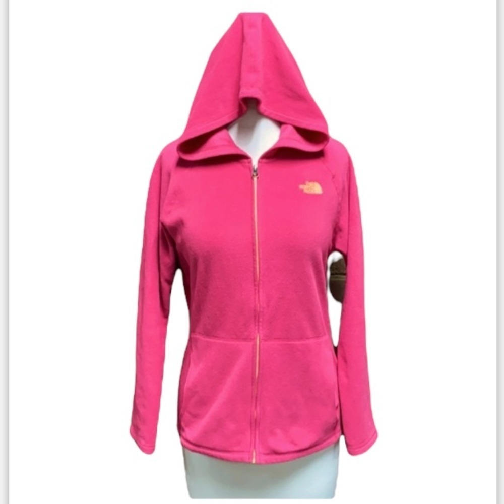 The North Face Pink Full-Zip Hooded Fleece Jacket